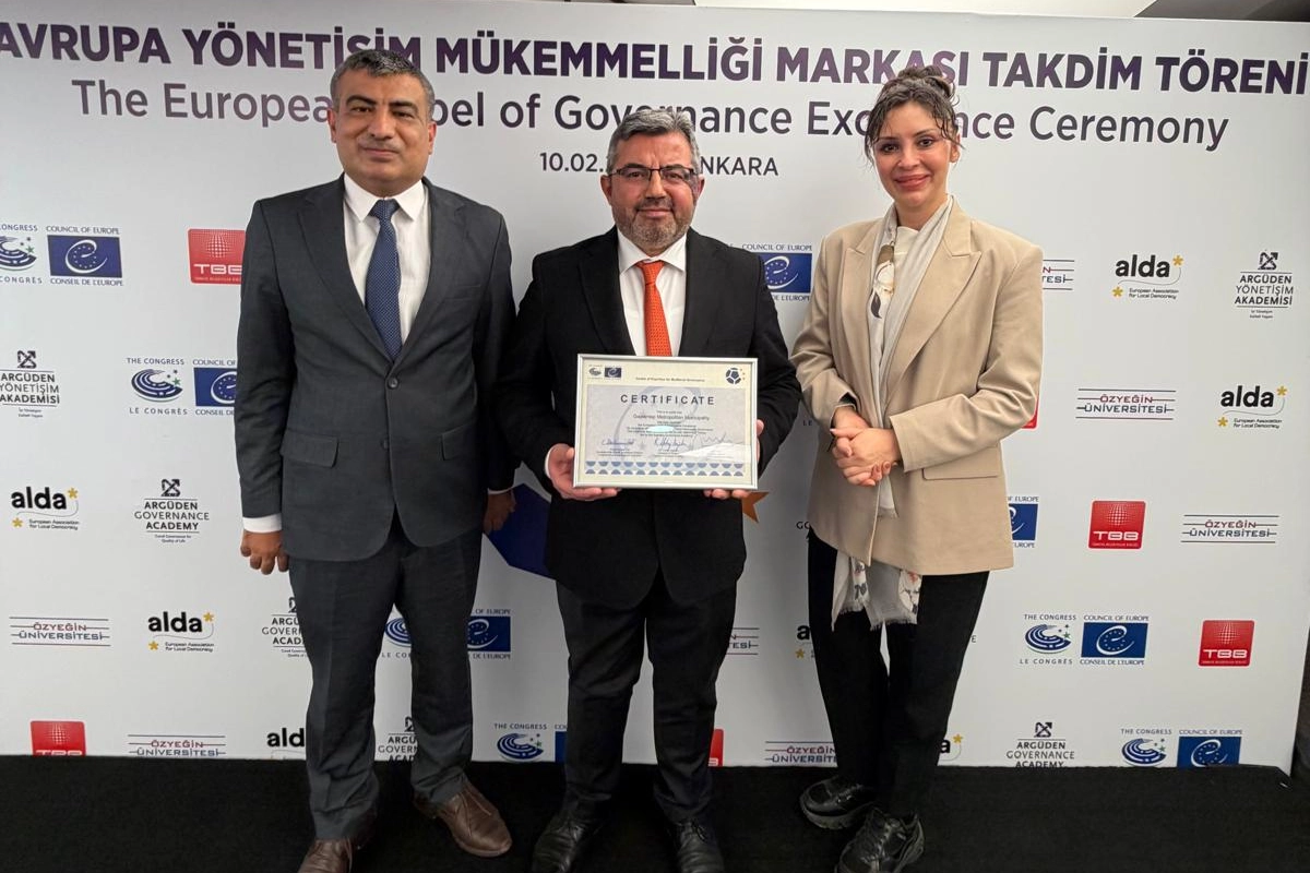 Gaziantep Büyükşehir Belediyesi’ne Avrupa Yönetişim Mükemmelliği Ödülü Verildi